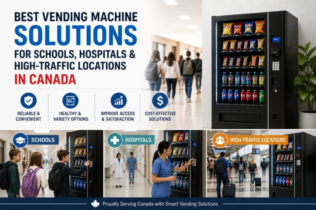 Best Vending Machine Solutions for Schools, Hospitals & High-Traffic Locations in Canada