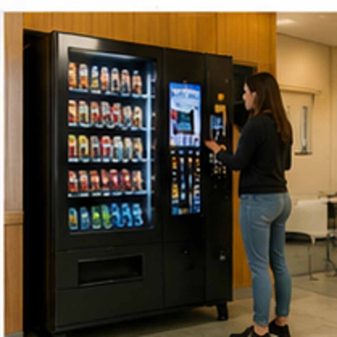 Smart vending machines with touchscreen and cashless payment technology